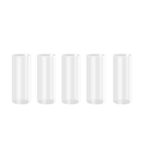Hisonde 18650 Plastic Sleeves Tube Aadaptor for 18650 LED Flashlight (5-Pack)