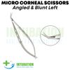 Castroviejo Micro Scissors Angled Blunt Left Surgical Ophthalmic Eye Instruments