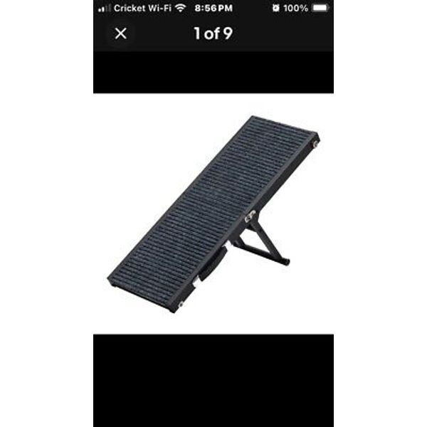 Dog Ramp, 47.2” Long Portable Pet Stair Ramp with Non-Slip Rug Surface