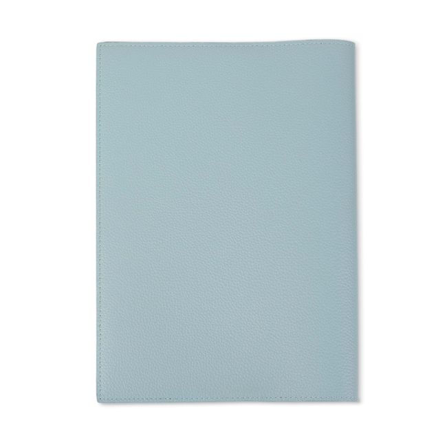 [aso] bo-bc258 Leather Notebook Cover, Genuine Leather, B5 Size (Pale Blue)