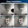 sourcing map 4Pcs Spring Loaded Mirror Hanger Clips, Frameless Mirror Holder Mount Bracket Hardware Kit with Screw for Wall Mounting, Silver