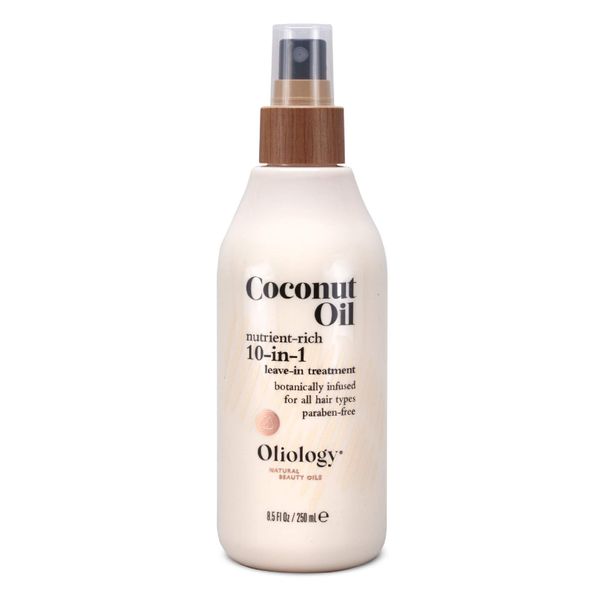 Oliology Coconut Oil 10-in-1 Multipurpose Spray - Leave in Treatment for All Hair Types | Detangles, Controls Frizz, Hydrates & Moisturizes | Made in USA, Cruelty Free & Paraben Free (8.5 oz)