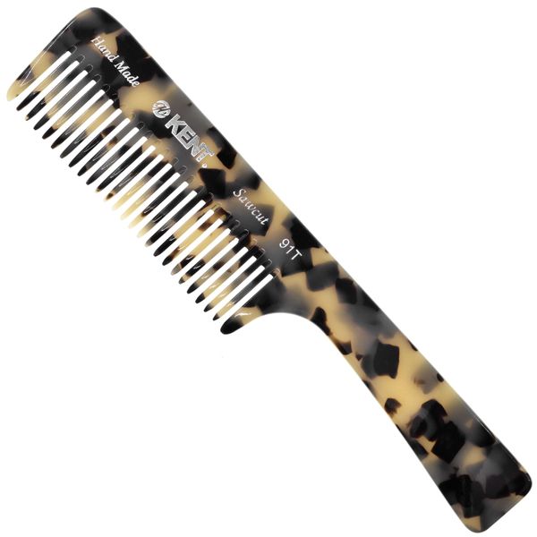 Kent 91TW Detangler Combs for Women Wide Tooth Hair Comb for Curly and Wavy Hair - Wide Tooth Combs and Wet Hair Comb, Large Handle Wide Tooth Shower Comb for Hair for Effective Detangling Kent Comb