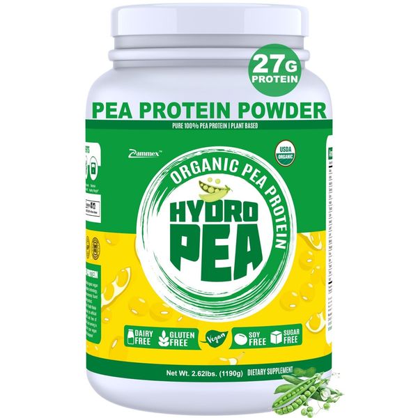 Organic Pea Protein Powder -2.62lb Unflavored Non-GMO Vegan Plant Protein Powder