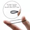 Dofash 2 * 75MM Polybands Elastic Hair Ties - 200pcs (Black)