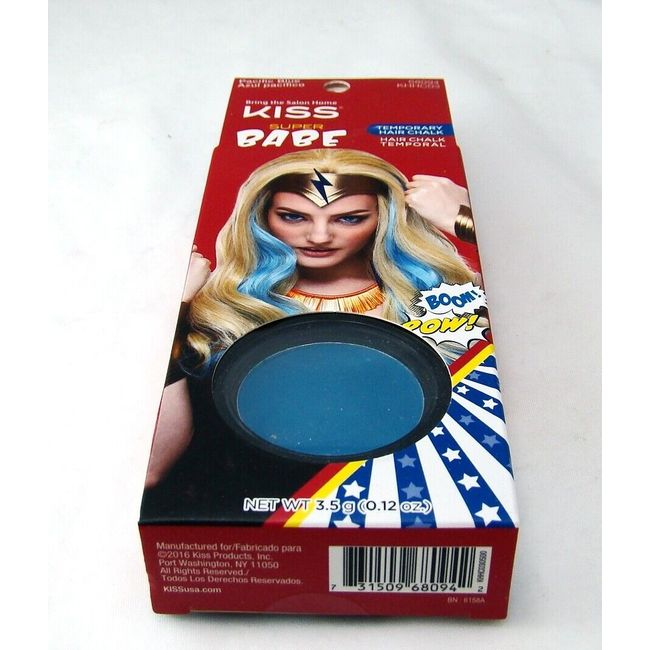 Kiss Products SUPER BABE Pacific Blue (68094 / KHHC03) Temporary Hair Chalk NIB