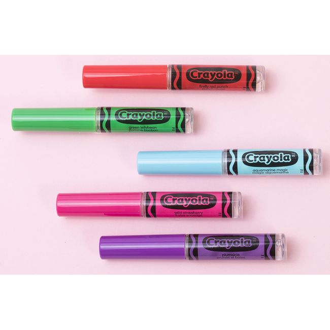  Lip Smacker Crayola Liquid Lip Gloss 5 Party Pack, 0.45 Fl.  Oz, Firefly Red Punch, Wild Strawberry, Plumsicle, Aquamarine Magic, Green  Jelly Bean : Beauty & Personal Care
