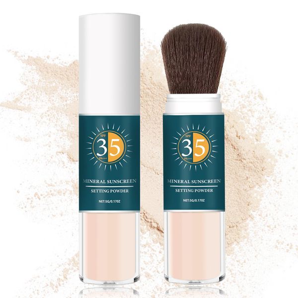 Mineral Sunscreen Powder SPF Powder for Face Oil Control Long Lasting Sunscreen Powder for Face Natural Light Breathable Translucent Powder Setting Powder Makeup #01 Translucent