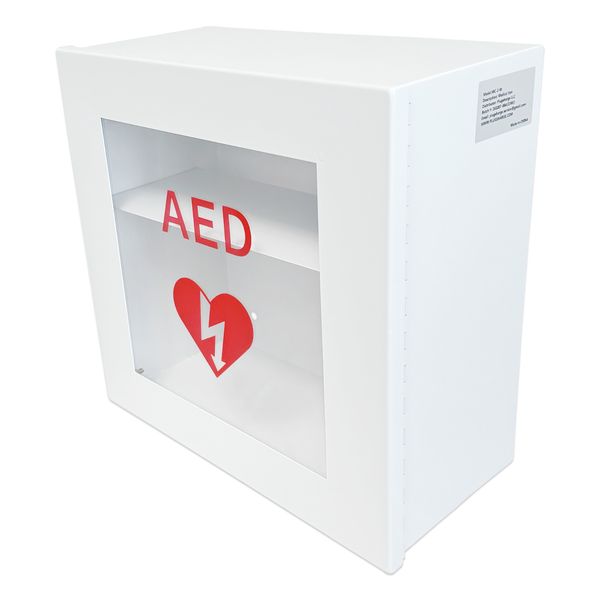 Non Alarmed AED Defibrillator Wall Mounted Storage Cabinet