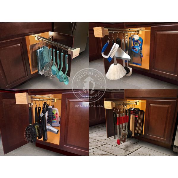 Multiuse PullOut Cabinet Organizer Kitchen Utensils Cleaning Beauty Grill & More