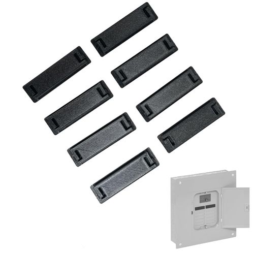 8PCS Breaker Cover Plate Compatible with Square D Qo - Blank Filler Plate - Black