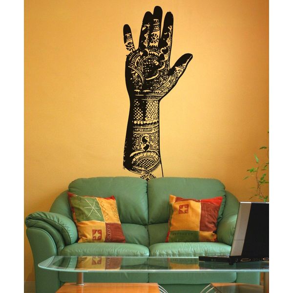 Vinyl Wall Decal Sticker Henna Tattooed Hand OS_AA385B