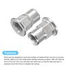 uxcell M6 Half Hex Body Rivet Nuts, 60pcs 304 Stainless Steel Flat Head Threaded Insert Nuts