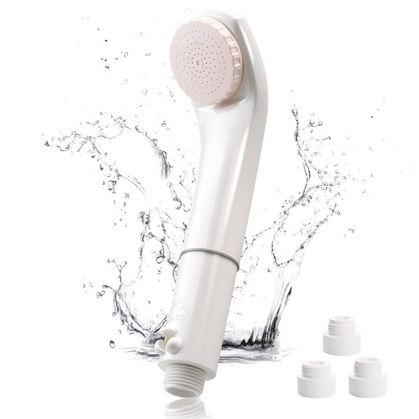 Pure Bull II Micro Nano Bubble Shower Head, Made in Japan, Light Head, Gentle on Sensitive Skin, Fine Bubble, Nano Bubble Shower Head, Genuine Product, Pink