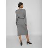 Vila Female Midi Skirt Knitted, Medium Grey Melange