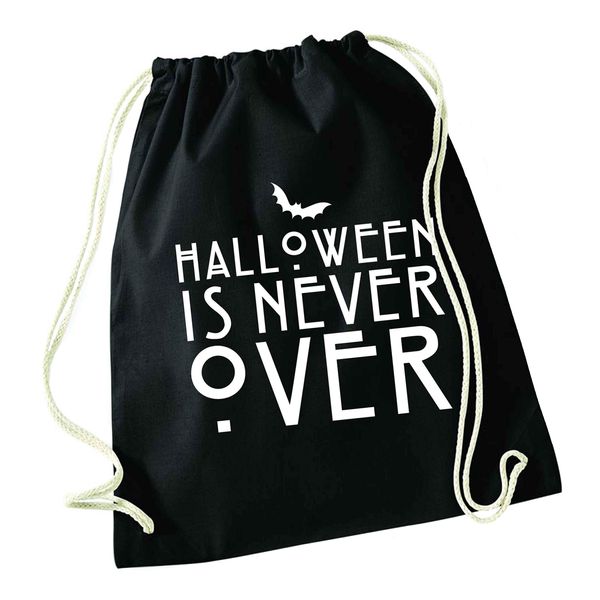 Flox Creative Black Drawstring Bag Halloween Never Over