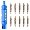 TuoTu Valve Core Remover Tool Kit Bike with Brass Replacement Presta Valve Core