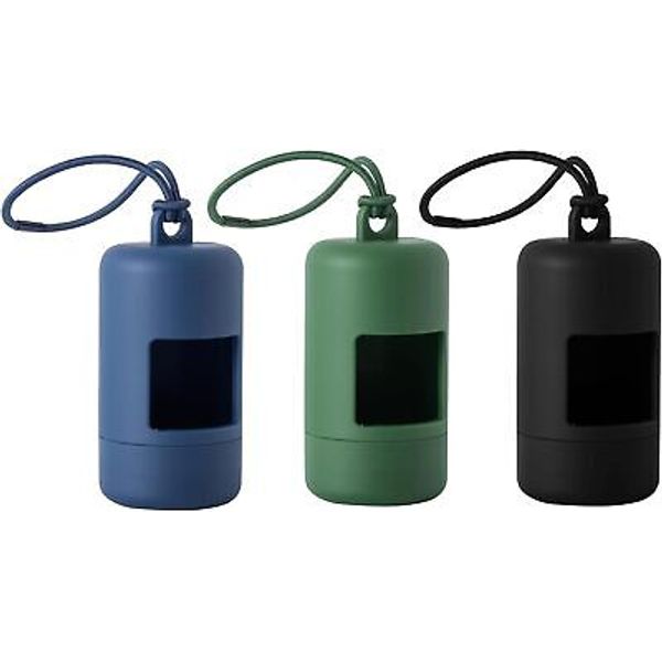 SLSON 3Pack Dog Poop Bag Holder for Leash Lightweight Pet Blue Green Black