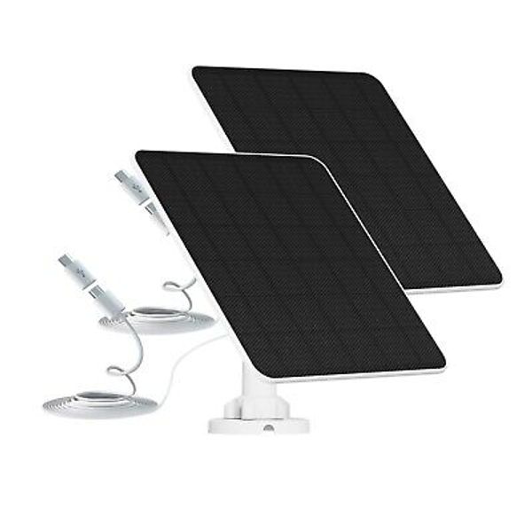 6W Solar Panel for Security Camera, 5V Solar Panel Charger for Outdoor Rechar...