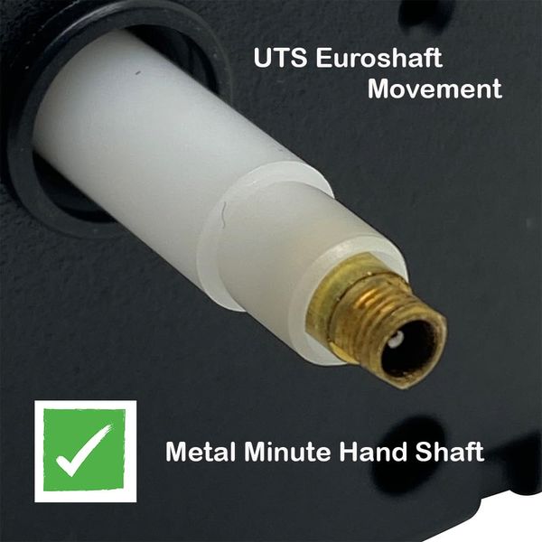 Standard UTS German Euroshaft Battery Clock Mechanism IEC R6+ Black ...