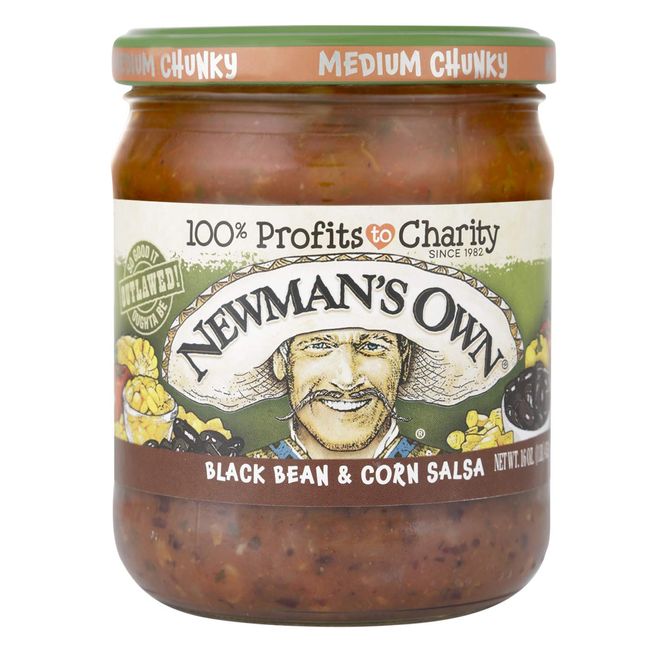 Newmans Own Salsa Black Bean & Corn, 16 oz