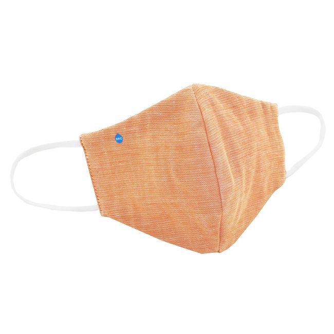 Towel Museum 61-9937109 DR.C Mask, Antibacterial, Protective Filter, Cold Droplets and Pollen, Soft Gauze Mask, Reusable, Washable, Regular Size, Hydrosilver Titanium Treatment, Simple, Orange, Approx. 7.9 x 5.7 inches (20 x 14.5 cm)