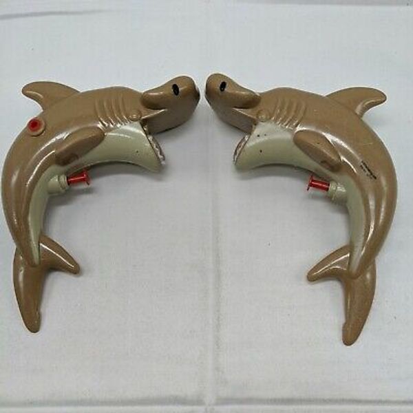 Lot Of (2) Hammerhead Shark Sea Life Squirt Guns Oriental Trading Co Toy