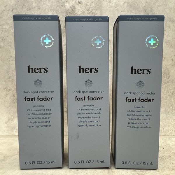 3 Pack! hers Dark Spot Corrector - Fast Fader  0.5 FL OZ / 15 mL  Ea - New!
