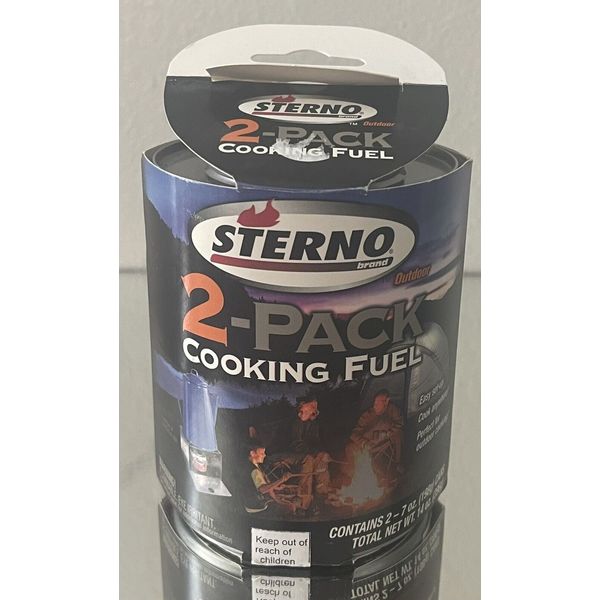 Sterno Cooking Fuel 2 Pack 7oz Cans Camping Canned Heat Fondue Chafing Dishes