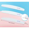 12 PCS Professional Nail Files 100/180 Grit, Four of Each, Nail Buffer Files Double Sided Emery Board Manicure Tools for Home and Salon (White)
