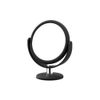 Danielle Creations 6.75-Inch Portable Two-Sided Vanity Round Vanity Makeup Mirror, No-Slip Soft Touch with 360 Rotation, 12x Magnification, Midnight Matte Black