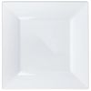 10.75" Disposable Square Plastic White Dinner Plates Splendid Design 30pcs