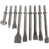9 Pack Pneumatic Air Hammer Punch Chipping Bits 0.39 In Shank Tools Set Chisel