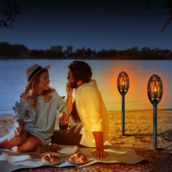 2 Pack Outdoor Speakers,IPX5 Waterproof Flame Torch Atmosphere Speaker