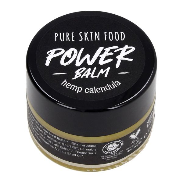 Bio Power Balm von PURE SKIN FOOD | Allzweck-Intensivpflege mit Calendula & Hanföl | vegan & tierversuchsfrei