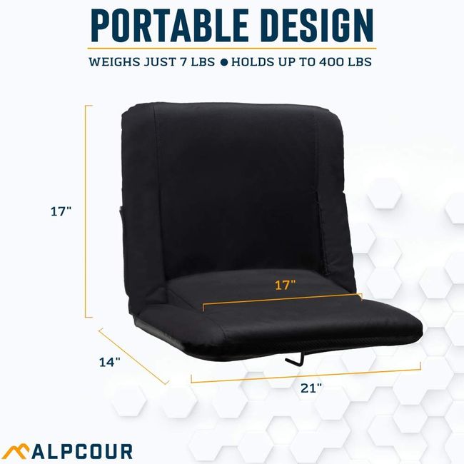 Reclining Stadium Seat with Armrests and Side Pockets – Alpcour