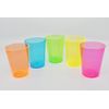 DIRECTGLOW LLC 100ct Blacklight Reactive 10oz Party Cups + 5 Blacklight Balloons (Neon Assorted)