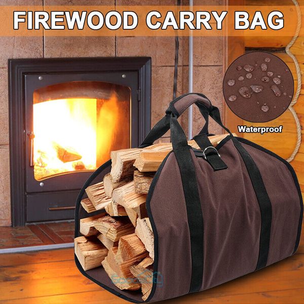 Firewood Log Carrier Bag Waterproof Heavy Duty Canvas Perfect for Easy Transport