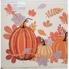 MEMORY FOAM CUSHIONED BATH MAT(18x30")FALL THEME,PUMPKINS & LEAVES,Harvest Homes