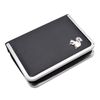 English Pewter Squirrel Design Black Leatherette Manicure Set