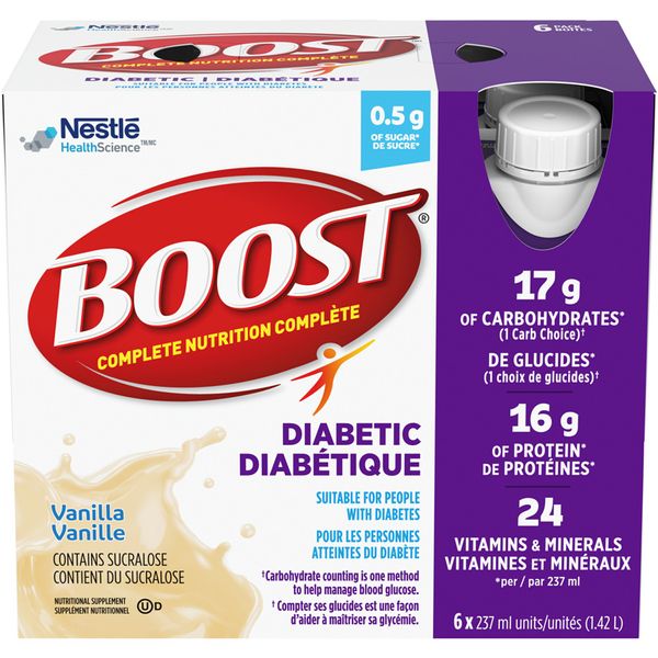 Nestle Health Science Boost Diabetic Vanilla Nutritional Supplement Drink