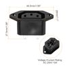 sourcing map C13 Panel Mount Plug Adapter 250V AC 10A 3 Pins IEC Inlet Module Plug Power Connector Socket Straight 4pcs