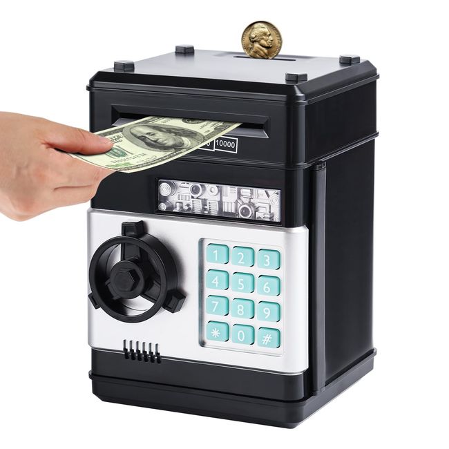 Piggy Bank Cash Coin ATM Bank Electronic Coin Bank for Teens Girls Toy Ages 3-12 Children with Password Lock, Gift and Creative Idea for Girls3.4.5.6.7.8.9.1011 Years Old