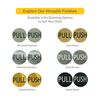 Brixwell RIS2MBL Round Push Pull Indicator Set Matte Black Finish