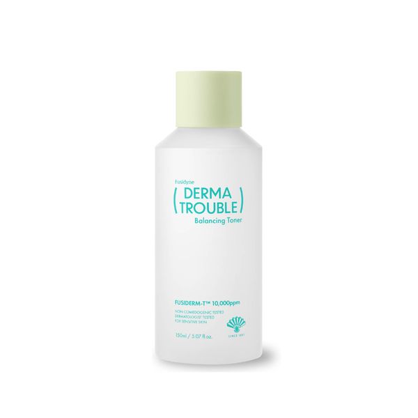 Fusidyne Derma Trouble Balancing Toner (5.07fl oz) - Toner to Improve Rough Skin Texture, pH Balance, Moisture. Soothing Formula for Comedonal Acne. Korean Skin Care, Fusiderm-T 10,000ppm.