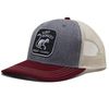 Surf Monkey® Trucker Cap for Men/Women - One Size - Adjustable Baseball Cap - 6 Panel Design (Garnet/Beige)