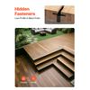 Uimoso 600PCS Universal Hidden Deck Fasteners Composite Decking, Black T Clips