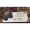 MadeAt94 Big Sister Baby Countdown Plaque with Butterfly