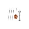 WillTen 4Pcs Piercing Taper Labret Insertion Tool, Flat Back Earring Nose Piercing Applicator Tool, Ear Stretching Kit Labret Helix Cartilage Threadless Insertion Pin 16g