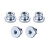 sourcing map Knurled Thumb Nuts, 5Pcs M10x1.5mm Iron Round Knobs Fasteners for 3D Printer Parts, Silver Tone